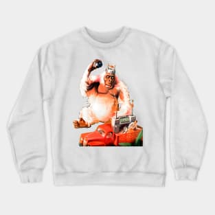 Gorilla Monkey Primate King Kong Retro Comics Vintage War of the Giant Apes Crewneck Sweatshirt